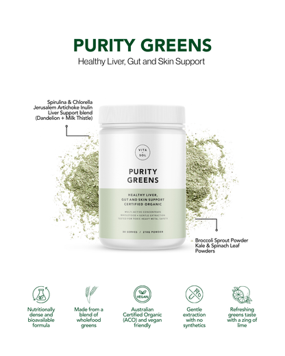 VITA-SOL Purity Greens Ingestible Skin Support 210g